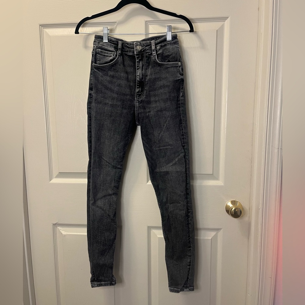 Zara Women’s Charcoal High Rise Skinny Jeans Sz 6